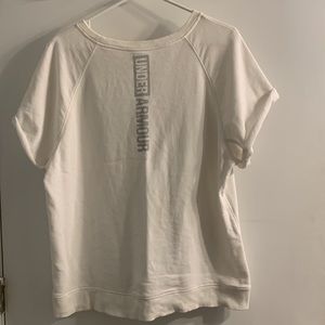 UA white shirt sleeve sweater